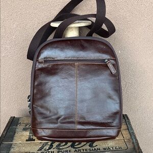 Jack George new never used Brown Leather Crossbody Bag